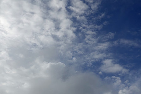 blue sky and beautiful cloudsの写真素材