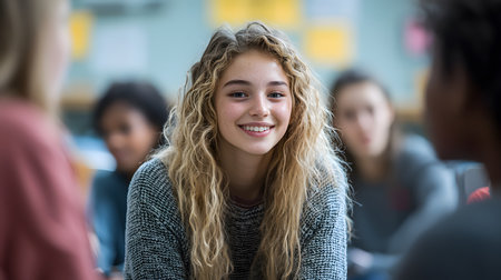 Engaged Student: Capturing the Enthusiasm and Dynamics of a Modern Classroomの素材