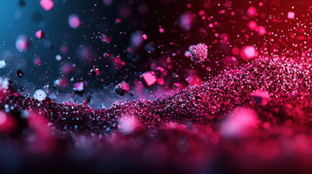 A stunning abstract visual featuring colorful particles and light effects, creating a dreamy atmosphere perfect for modern design and artistic projects.の素材