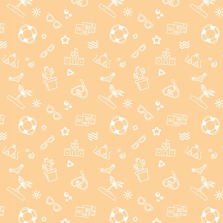 illustration of tropical pattern with Summer concept and element