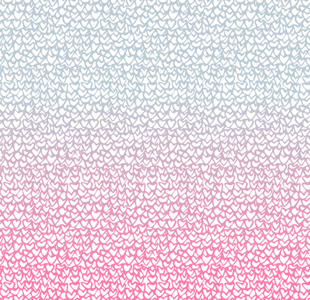 Heart flower bush pattern design pink purple gradients color illustration isolated on white background with copy space.のイラスト素材