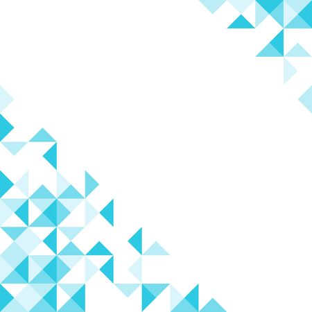 Abstract geometric pattern blue color illustration isolated on white background with copy space,...