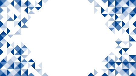 Abstract geometric pattern dark blue color illustration isolated on white background with copy space, vector illustration.のイラスト素材