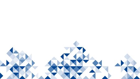 Abstract geometric pattern dark blue color illustration isolated on white background with copy...
