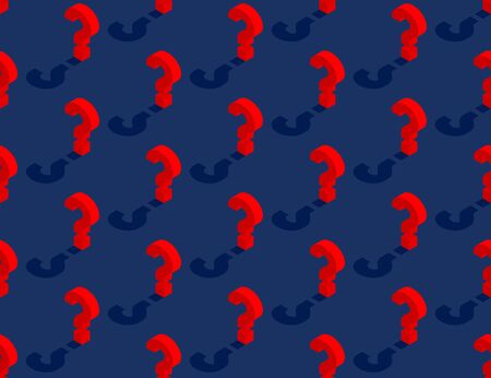 Question mark symbol 3D isometric seamless pattern, Doubt concept poster and banner vertical design...