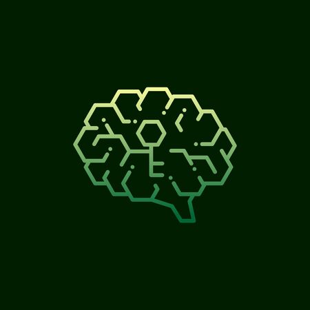 Vector Of Side Brain Icon With Key Id Royalty Free Image Stocklib