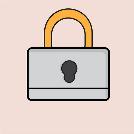 Padlock icon. Security, protection, privacy concept. Vector illustrationのイラスト素材