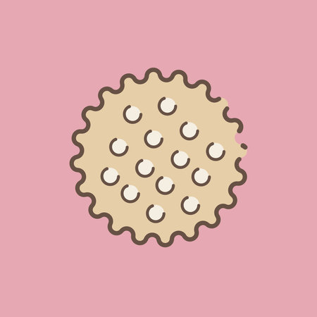 crackers Icon. Vector Illustration, EPS 10. Isolated on pink background.のイラスト素材