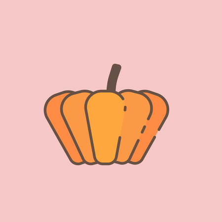 Pumpkin icon, flat design, vector illustration, eps 10.のイラスト素材