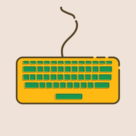 Keyboard design over beige background, vector illustration. Eps 10.のイラスト素材