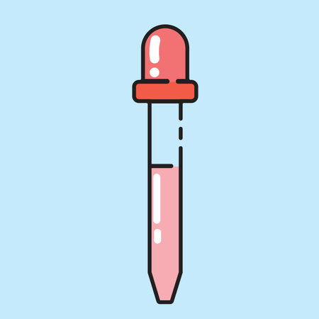 Pipette with pipette icon. Vector illustration in flat styleのイラスト素材
