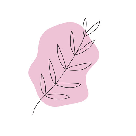 branch with leafs nature ecology isolated icon vector illustration desingのイラスト素材