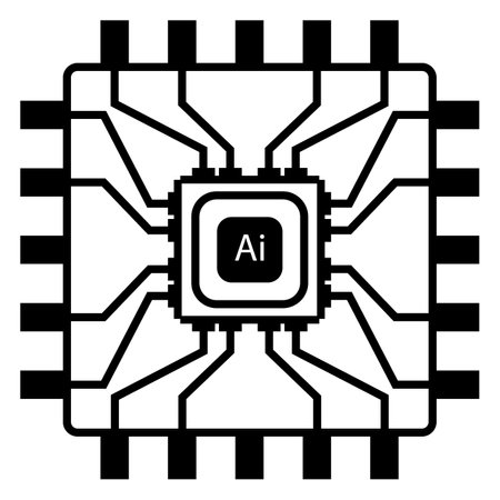 Circuit board icon isolated on white background. Black and white vector illustration.のイラスト素材
