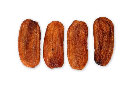 Dried bananas are bananas that have been processed for duty preservation and can be kept longer.Embedded with path For easy editingの写真素材