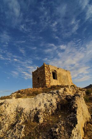 Ruin of an ancient Greek monastery on Rhodes islandの写真素材