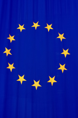 European union  blue flag with yellow stars