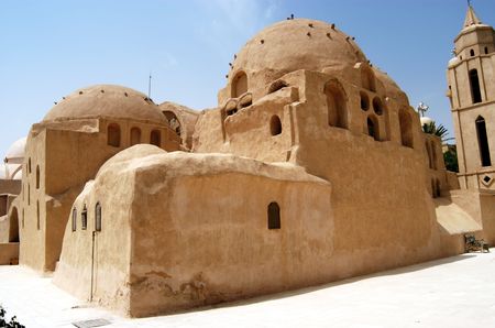 Coptic Monastery of St. Bishop in Egypt                                の写真素材