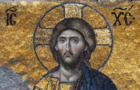 Mosaic of Jesus Christ, Hagia Sofia in Istanbul, Turkeyのeditorial素材