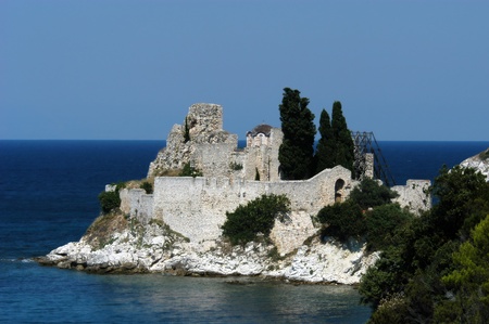 Church of Saint Vasilije, Monks Republic Holly Mount Athos, Greeceの写真素材