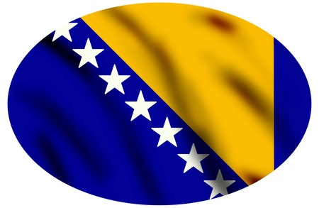 Flag of Bosnia and Herzegovina, 3d illustrationの写真素材