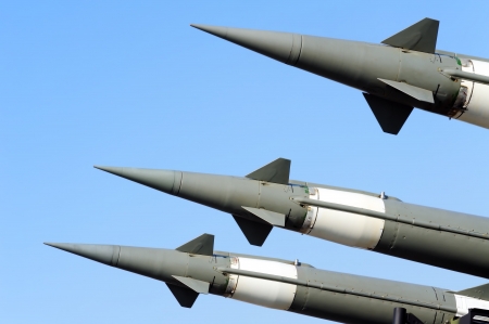 3 hq S-125  ground to air missile ready for flight 