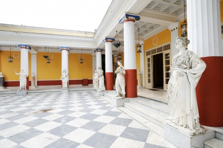Column of Muses in Achillion palace, Corfu, Greeceのeditorial素材