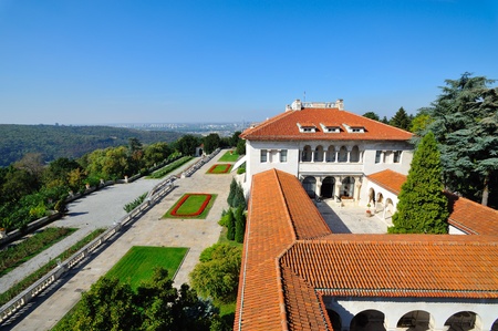 BELGRADE, SERBIA - OCTOBER 04: The Royal Palace also known as The White Palace is a place where the Serbian Royal family Karadjordjevic curently living on October 04, 2012 in Belgrade, Serbiaのeditorial素材