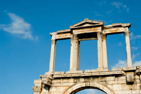Arch of Hadrian in Athens, Greeceの写真素材