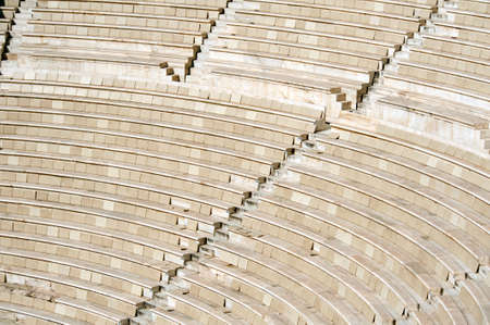 Closeup image of the ancient theater in Athens, Greece