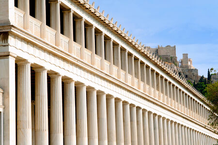 Ancient Agora, city of Athens, Greeceの写真素材