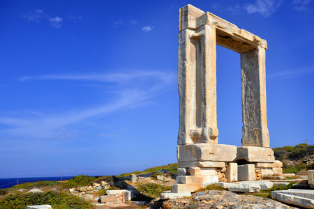 Portara gate, Naxos, Greeceの写真素材
