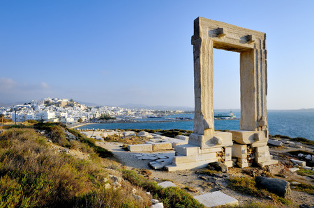 Portara of Naxos, Kyklades in Greeceの写真素材