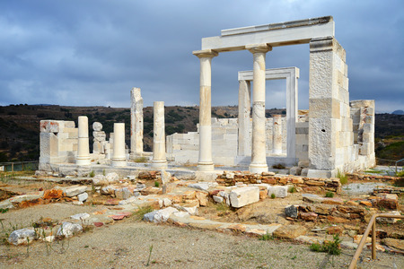 Demeter temple, Naxos island, Greeceの写真素材