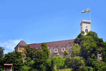 Ljubljana castle, Slovenia, Europeのeditorial素材