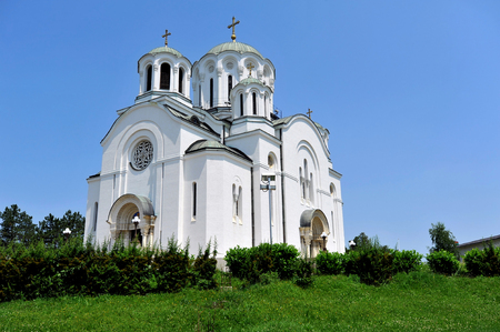 LAZAREVAC, SERBIA - JUNE 4: Orthodox church in Lazarevac, on June 4 2015 in Lazarevac, Serbiaのeditorial素材
