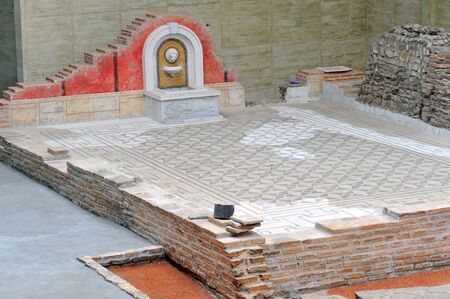 SREMSKA MITROVICA, SERBIA - MAY 9: Remains of old roman city Sirmium, on May 9 2017 in Sremska Mitrovica, Serbiaのeditorial素材