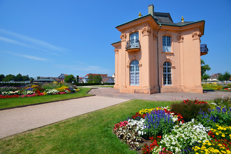 RASTATT, GERMANY - JULY 8: Old pagoda garden house build in 1722, on July 8. 2017 in Rastatt, Germanyのeditorial素材