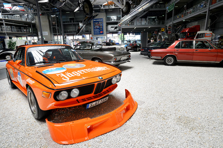 SPEYER, GERMANY - JULY 7: Vintage BMW car on display at the Technik Museum Speyer, on July 7. 2017 in Speyer, Germanyのeditorial素材
