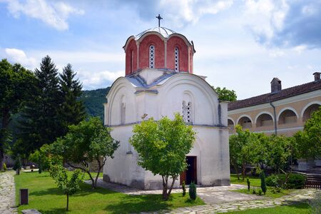 STUDENICA, SERBIA - JULY 16: Serbian orthodox Monastery Studenica, founded in 12th century, on July...
