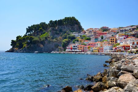 PARGA, GREECE - AUGUST 21: Parga cityscape, on August 21.2019. in Parga, Greeceの写真素材