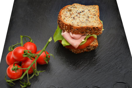High fibre wholegrain bread, healthy food conceptの写真素材