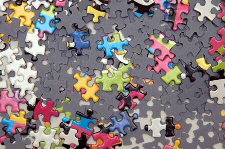 Mix of puzzle piecesの写真素材