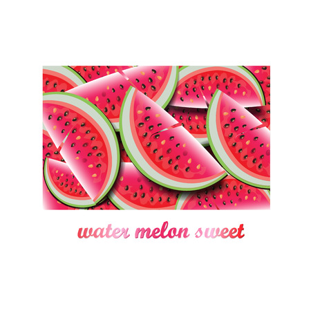 background vector slice watermelon fruit fresh deliciousのイラスト素材