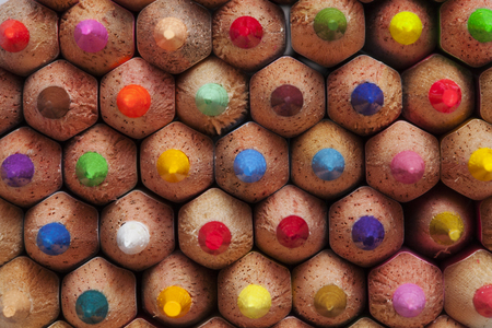 Background of colored pencils for creativity closeupの写真素材