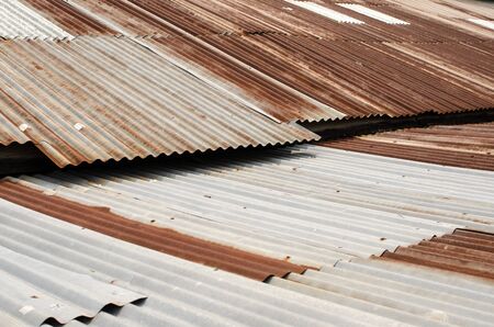 Zinc roofs through the rain through sunshine very long time.の写真素材