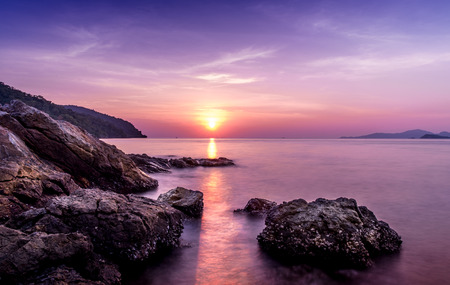 Beautiful sunset in Sut-ta-hipの写真素材