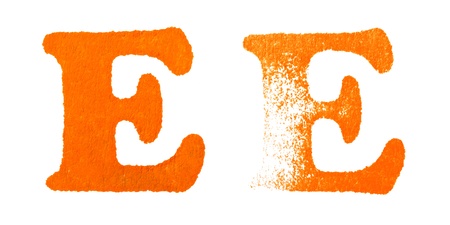 Rubber Stamp Letter Eの写真素材