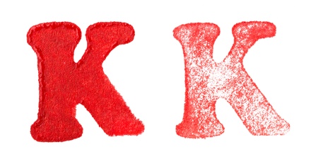 Rubber Stamp Letter Kの写真素材