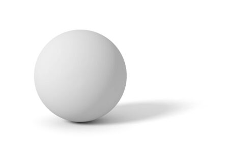 Grey matt sphere with long shadow. 3D vector illustration.のイラスト素材