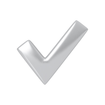 Silver check mark. Highly detailed vector illustration.のイラスト素材